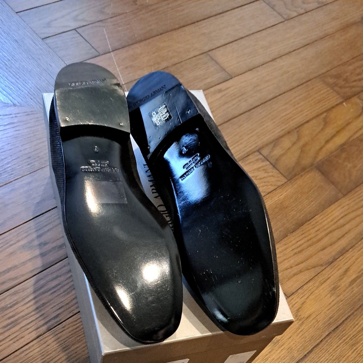 501)GIORGIO ARMANI X2J007 スリッポン 黒 山羊革 27cm 3日間 501)GIORGIO ARMANI X2J007 スリッポン 黒 山羊革 27cm 3日間