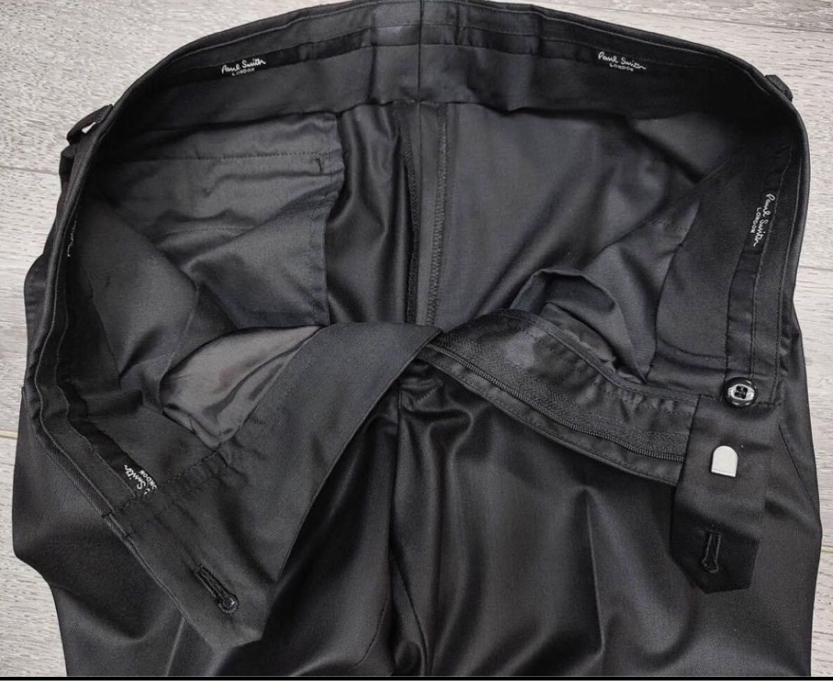 ポールスミス×CERRUTI1881SHINING光沢ブラック デザインスーツ88 ポールスミス×CERRUTI1881SHINING光沢ブラック デザインスーツ88