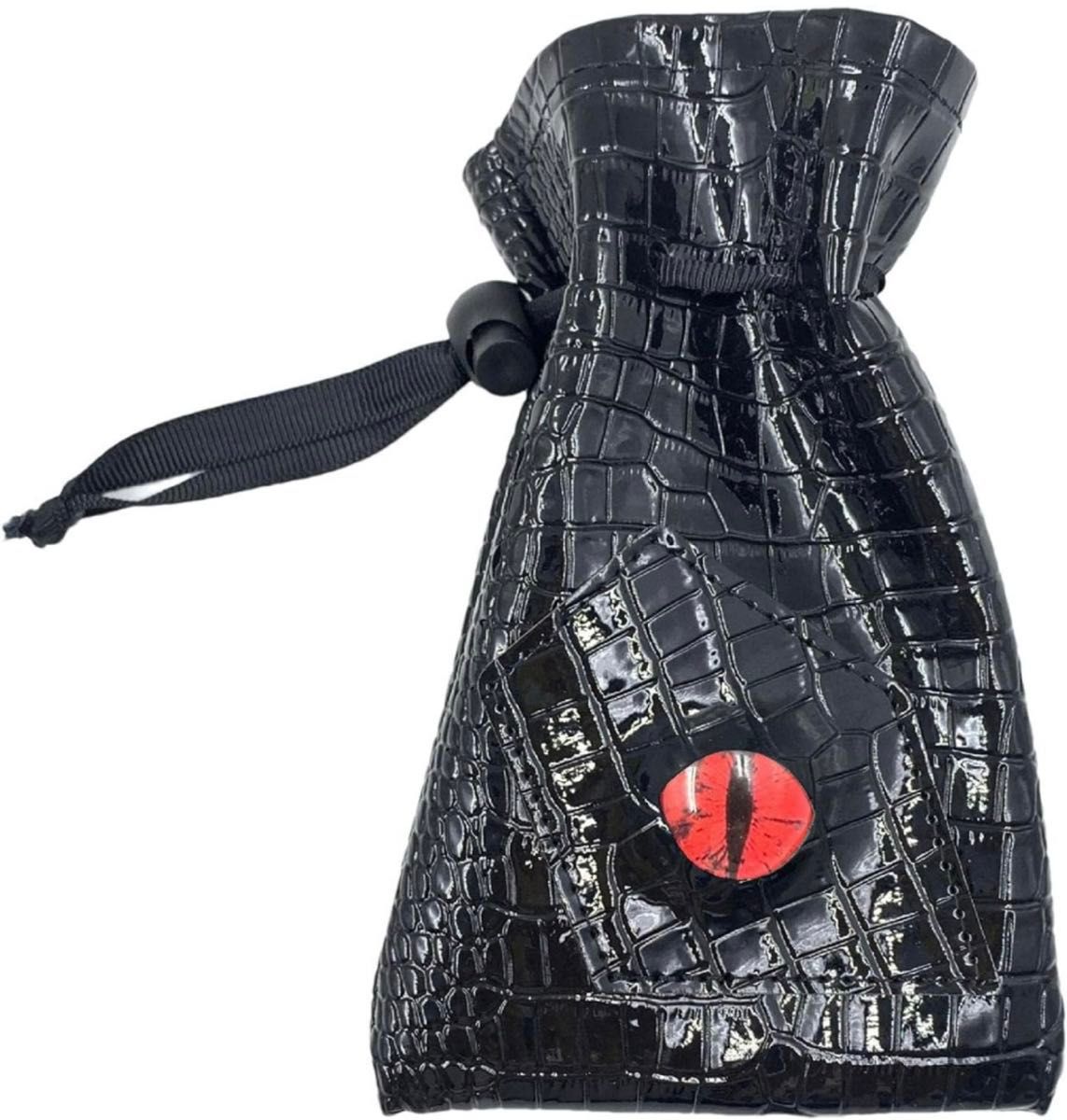 ダイスバッグ ダイスドラゴンアイパターン用PUレザー巾着袋 サイコロ アクセサリー収納袋 3D 巾着 袋