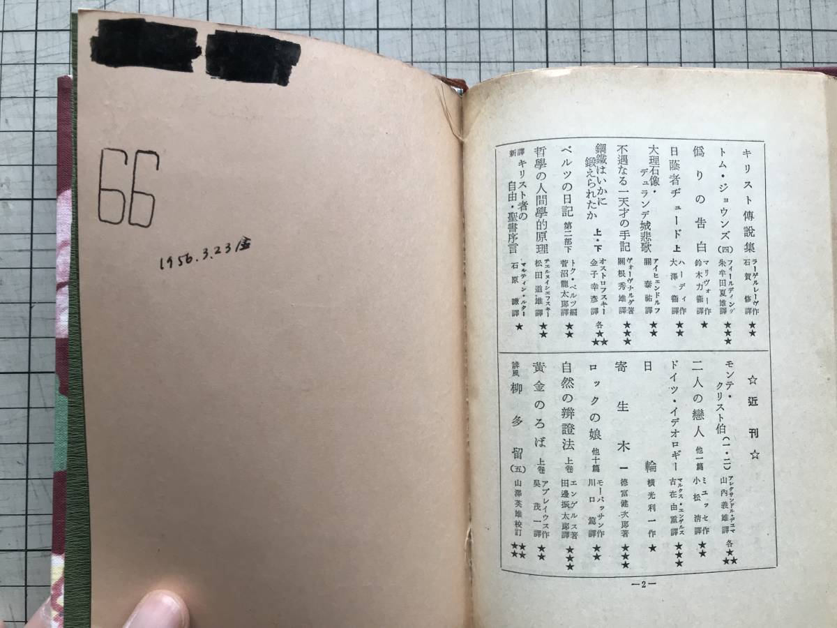 一点物・ハンドメイド・手製本・文庫古書ハードカバー化 『あだ花 他二篇』モーパッサン 杉捷夫訳　岩波文庫 ※くるみ製本_画像9