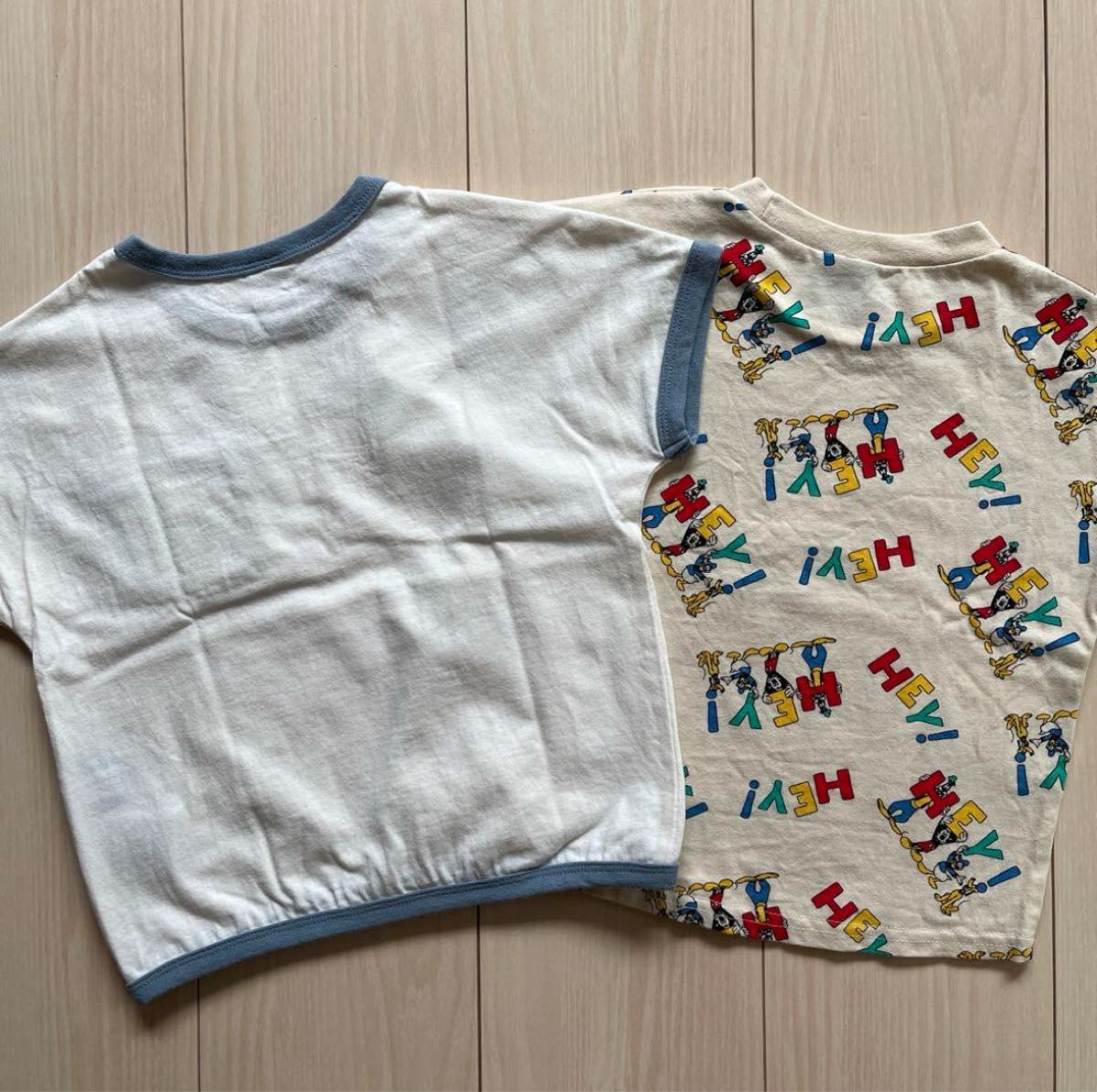 【Disney】ディズニー フタフタ ドナルド☆ミッキーフレンズ 総柄 Tシャツ 2点セット 100 キャラクター プルート