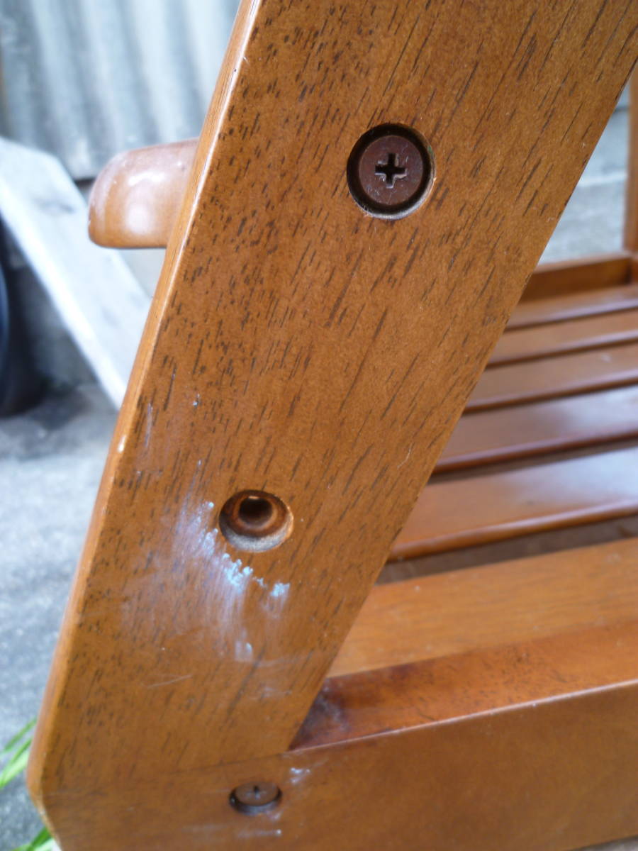 M6162 ビンテージ 子供用椅子 キッズチェア 木製 横幅44cm 奥行47cm 高さ76cm (3103)_画像5