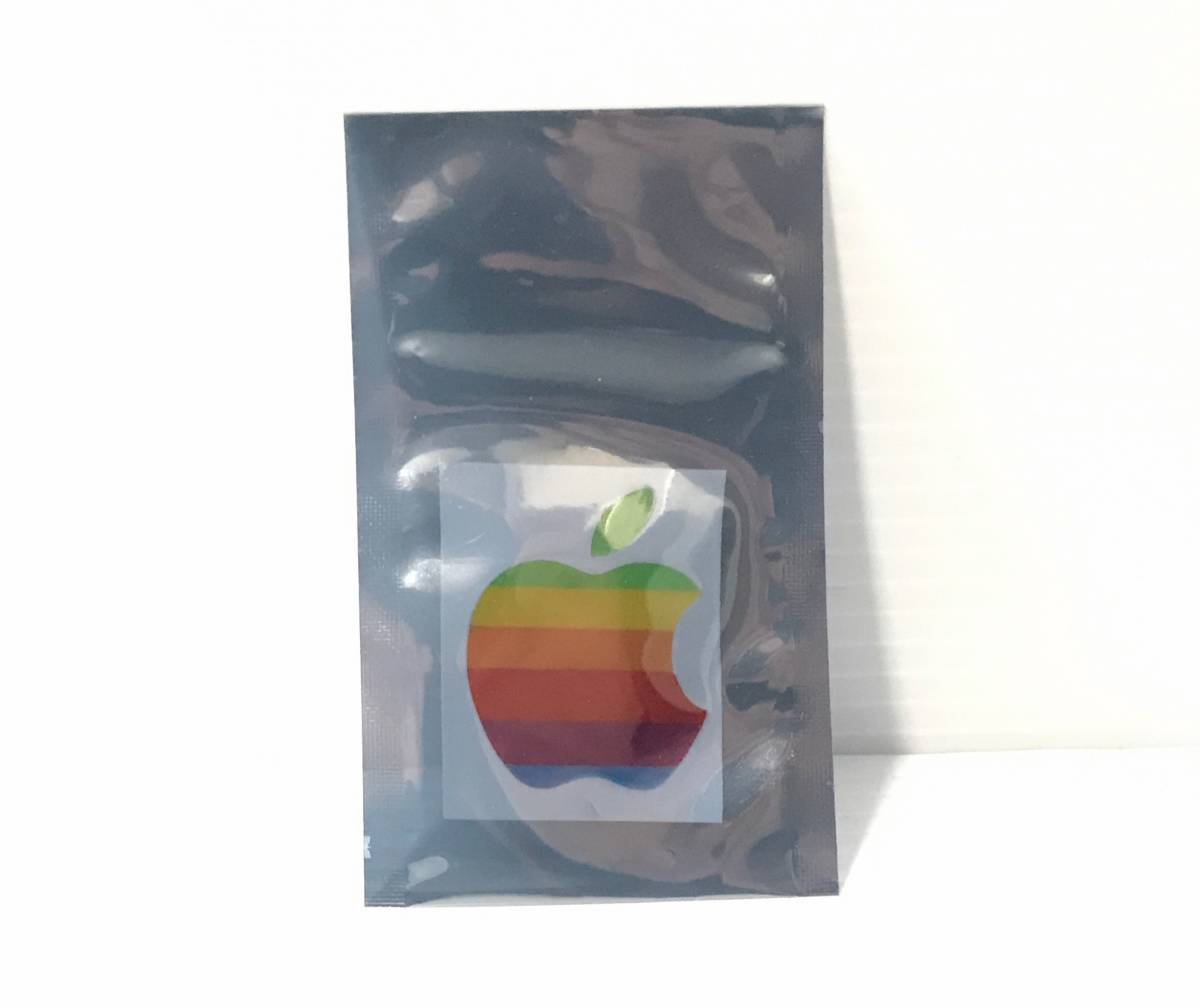 Macbook Air Macbook Pro 2018年以降用 アップル レインボーステッカー 透明シール レトロアップル Apple Macintosh ロゴ_画像2