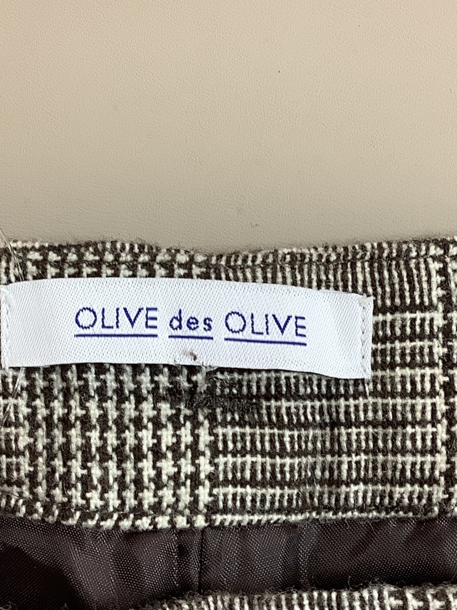 オリーブ デ オリーブ (Olive des Olive) タグ付き未使用 茶系グレンチェック テーパードパンツ サイズS_画像3