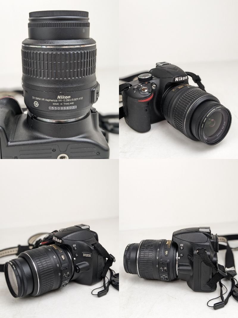 【動作確認済】 ニコン Nikon D3200 AF-S DX 18-55mm 55-200mm カメラ レンズセット / 100 (KSAW014732)_画像4