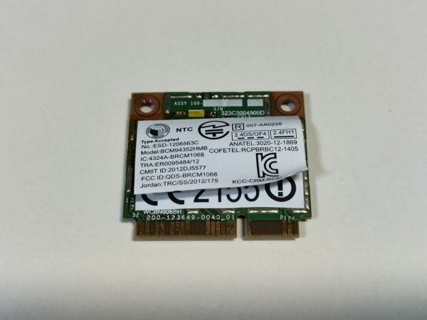 【動作確認済み】Broadcom BCM94352HMB 11ac対応 Bluetooth対応 無線LANカード【R1DZ】_画像2