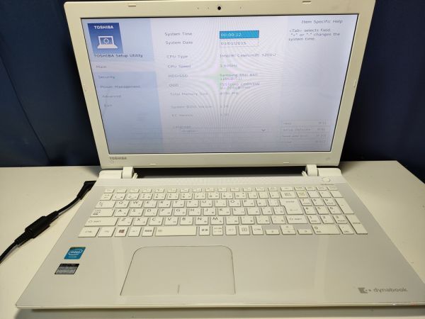 【一部ジャンク】東芝 dynabook AB15/RW Celeron 3205U BIOS起動可能 マザーボード 液晶パネル キーボード【動作確認済み】の画像1