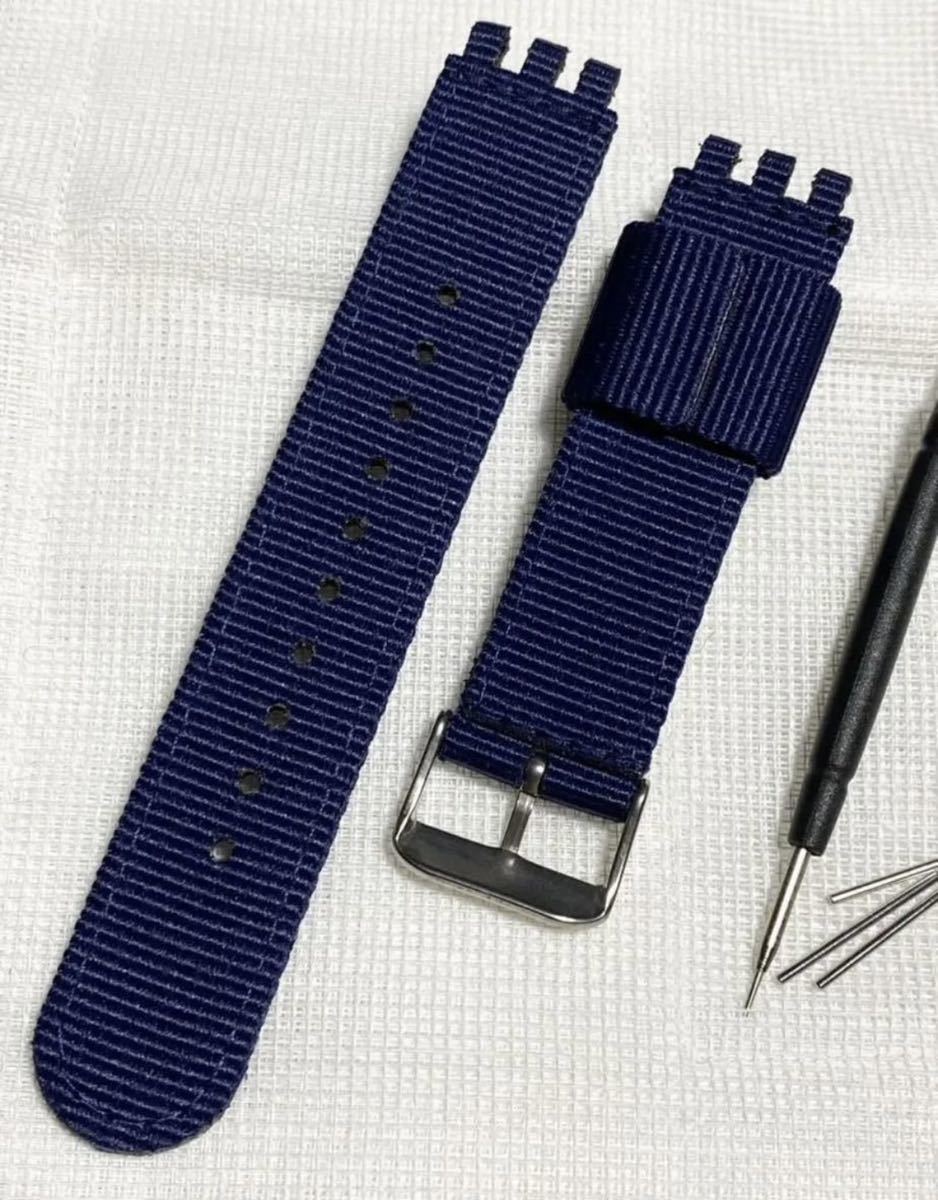 [19mm] новый товар!SWATCH Swatch для нейлон частота темно-синий 
