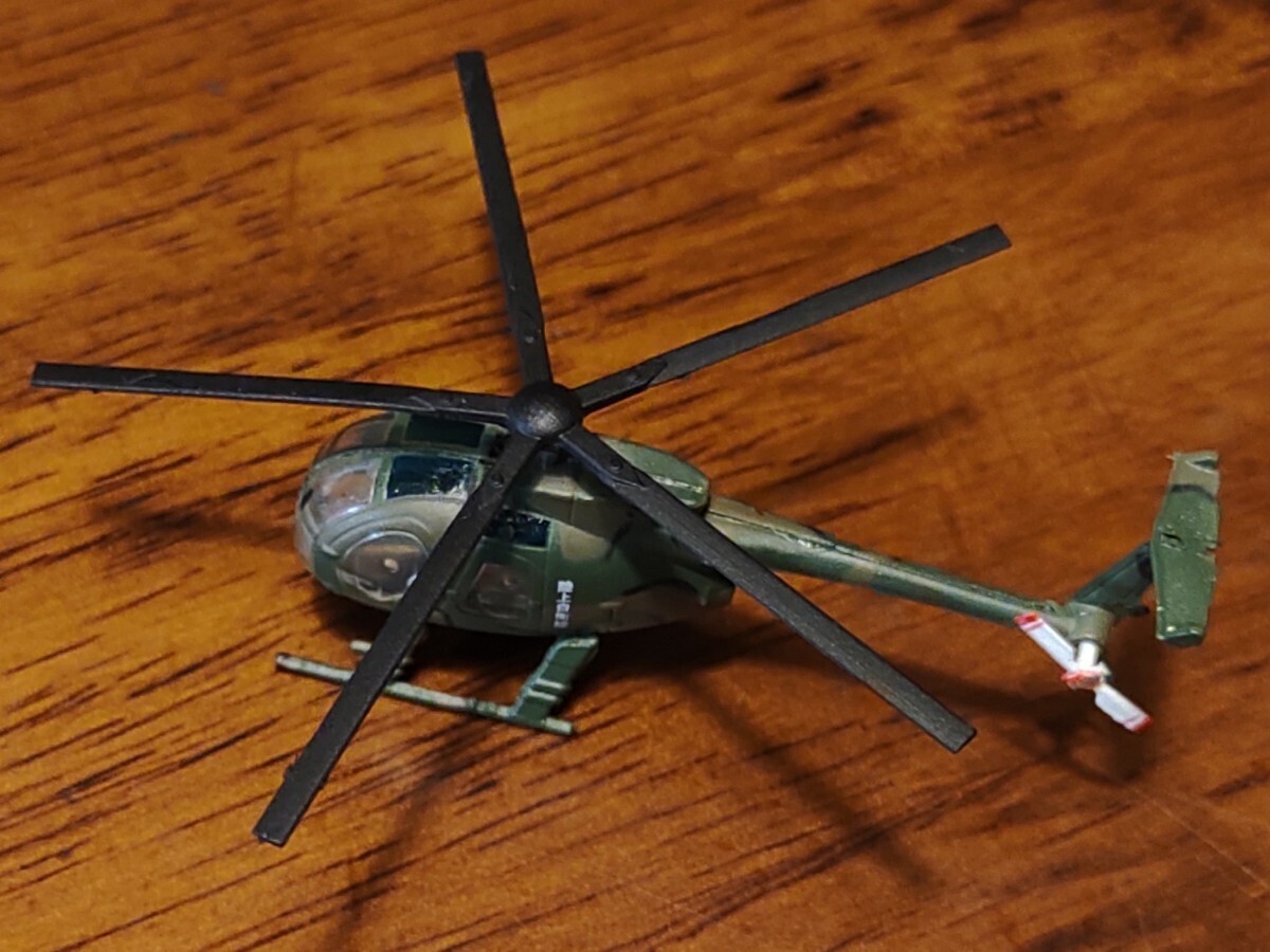 エフトイズ ヘリボーンコレクション2 1/144 カイユースOH-6 陸上自衛隊仕様 ヘリコプター JGSDF F-toys 組立済 完成品の画像6