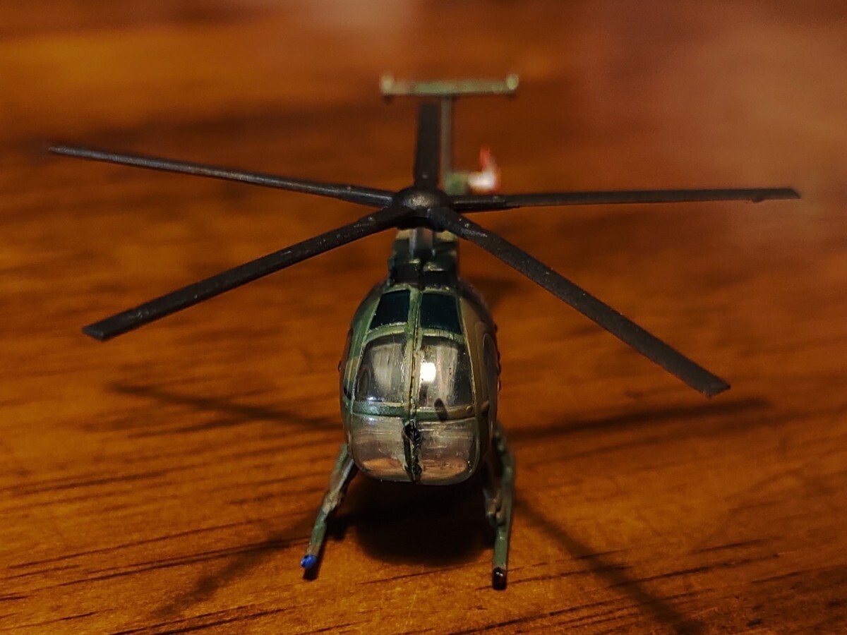 エフトイズ ヘリボーンコレクション2 1/144 カイユースOH-6 陸上自衛隊仕様 ヘリコプター JGSDF F-toys 組立済 完成品の画像4
