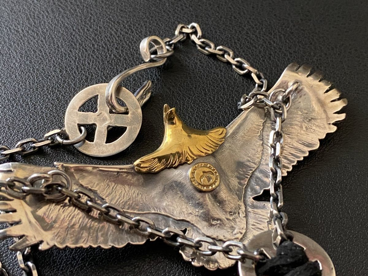 Yahoo!オークション - goro's 大イーグルセット 黒紐 金丸ビーズ Yahoo!オークション - goro's 大イーグルセット 黒紐 金丸ビーズ