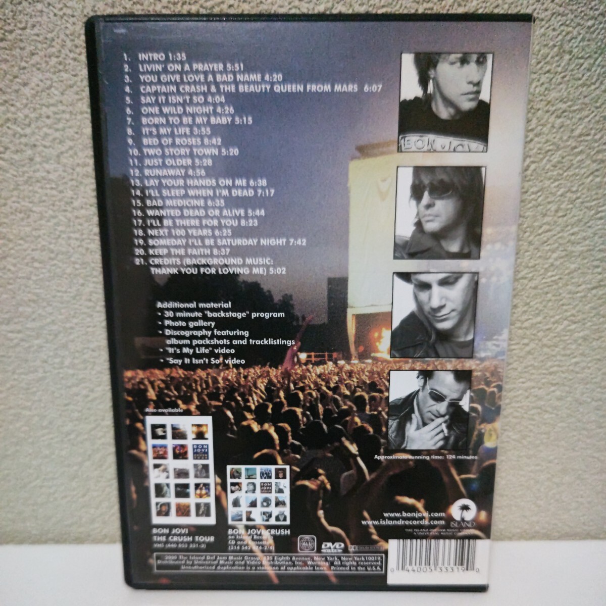BON JOVI/The Crush Tour 輸入盤DVD ボン・ジョヴィ_画像2