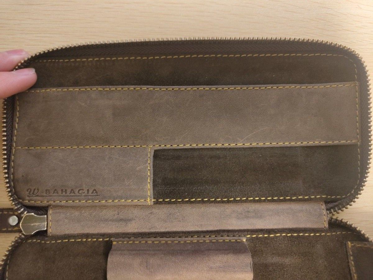 Bahagia&craft バハギア ラウンドジップペンケース クレイジー Bahagia&craft バハギア ラウンドジップペンケース クレイジー