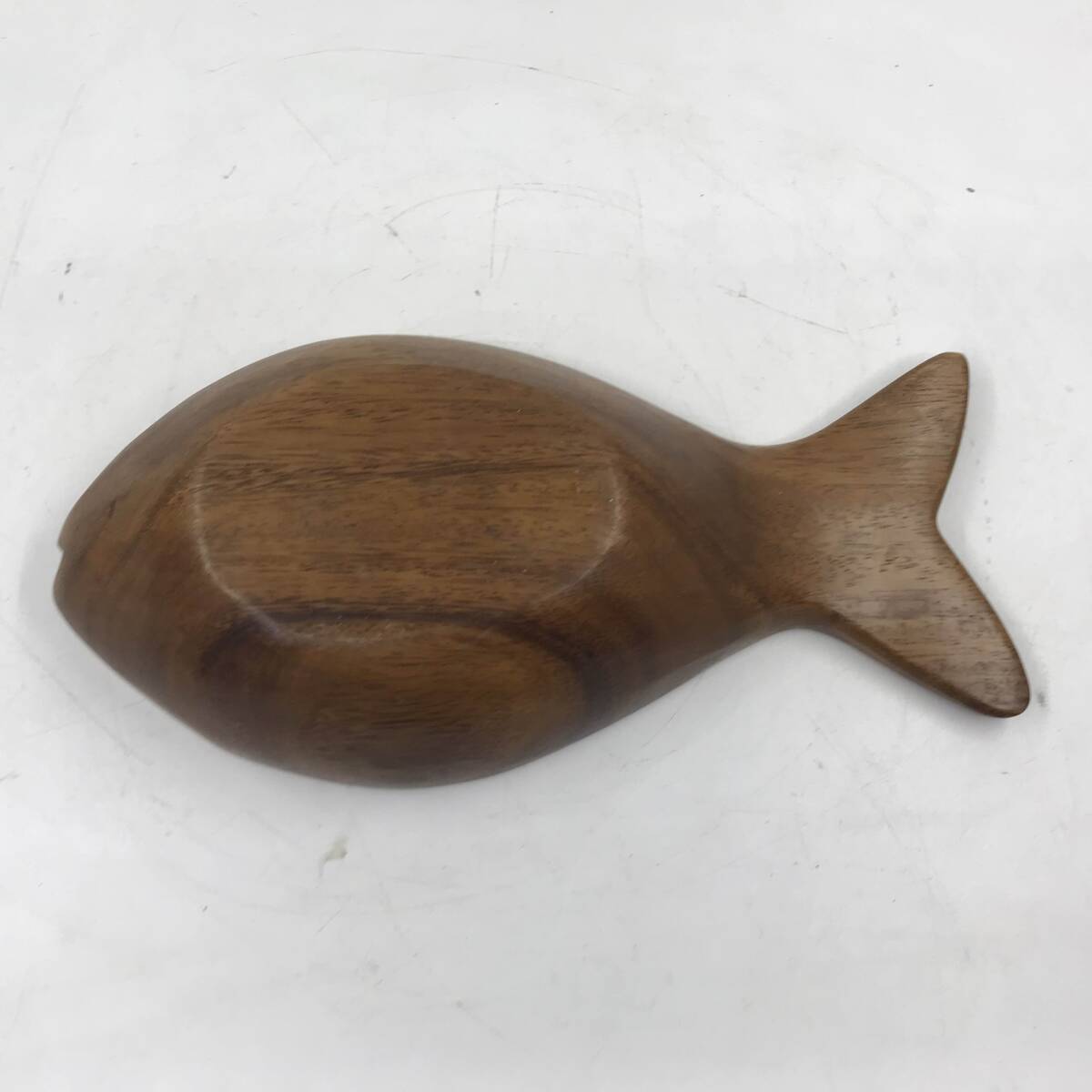木製 お菓子皿 魚型 木製皿 約25cm インテリア★K1276D1_画像3