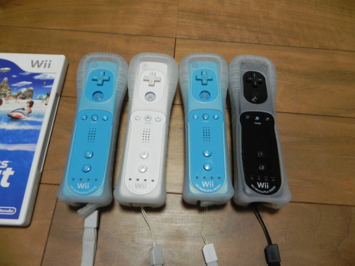 Wii リモコン モーションプラス シリコンカバー付 4個 +wii sports resort_画像5