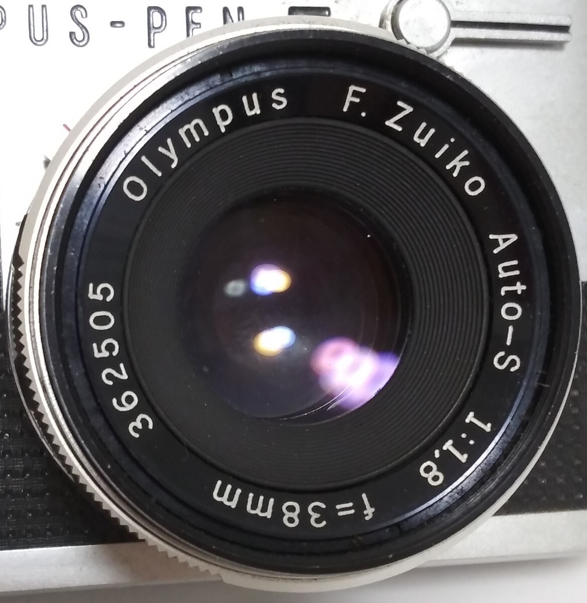 カメラ OLYMPUS オリンパス PEN F PEN-FT レンズ F.Zuiko Auto-S 1:1.8 f=38mm 動作未確認 ジャンク品_画像9