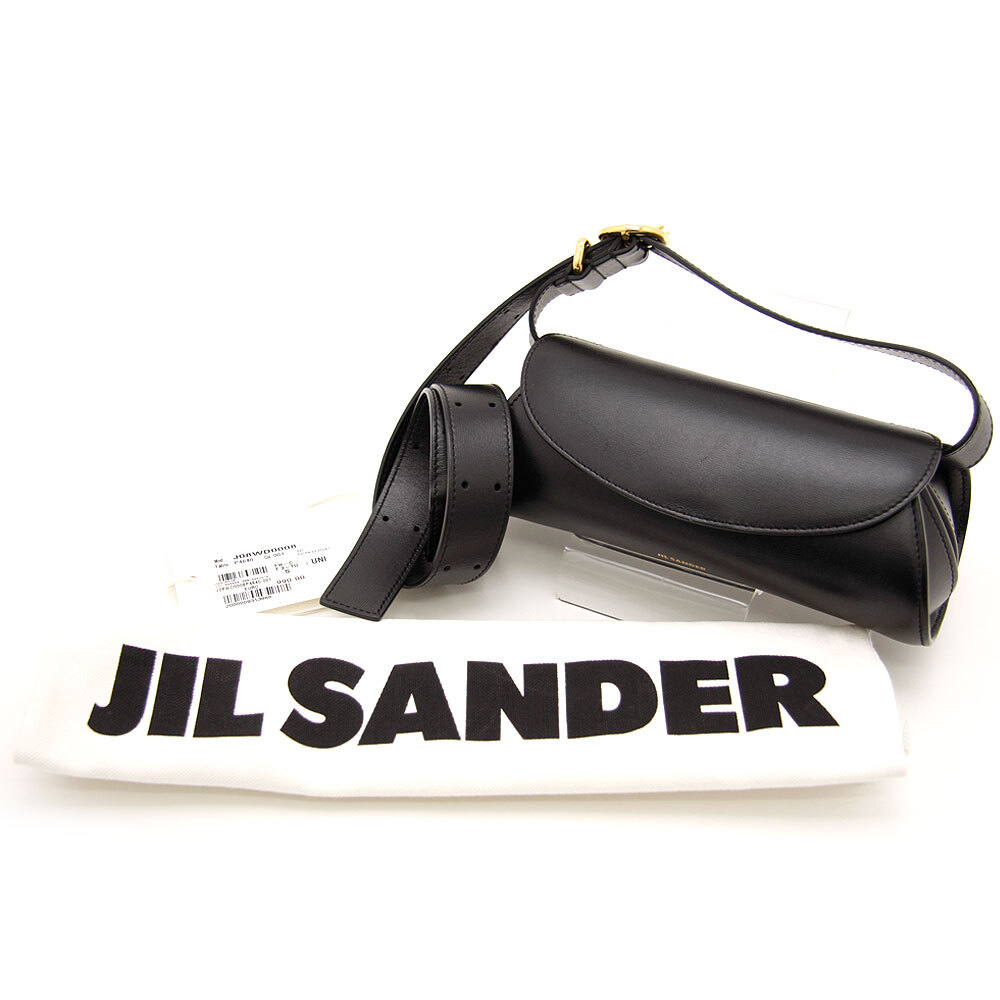 中古良品 ジルサンダー JIL SANDER ハンドバッグ Cannolo カンノーロ ミニ J08WD0008P4840001 ブラック 黒 イタリア製 ショルダーバッグ