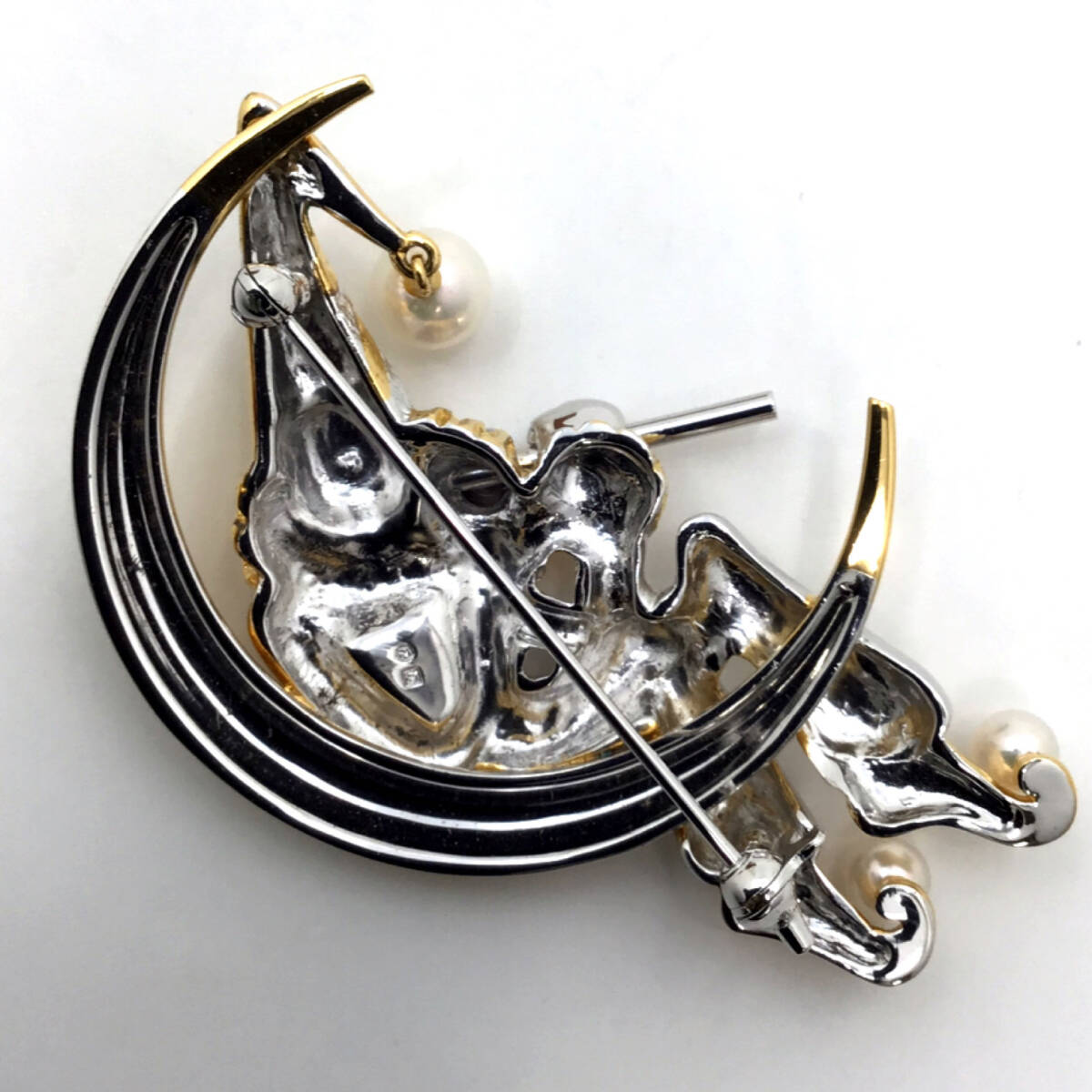 中古良品 MIKIMOTO ミキモト ブローチ SV GP ピエロモチーフ 中古良品 MIKIMOTO ミキモト ブローチ SV GP ピエロモチーフ