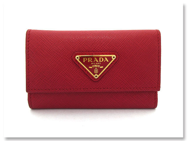 ヤフオク 中古美品 プラダ Prada キーケース 6連 サフィア