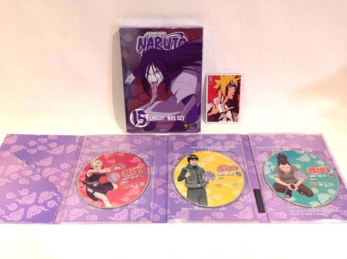 ◆410◆輸入盤 / NARUTO UNCUT BOX SET 15 / DVD3枚組 / ナルト アニメ 少年ジャンプ 日本語/英語_画像1