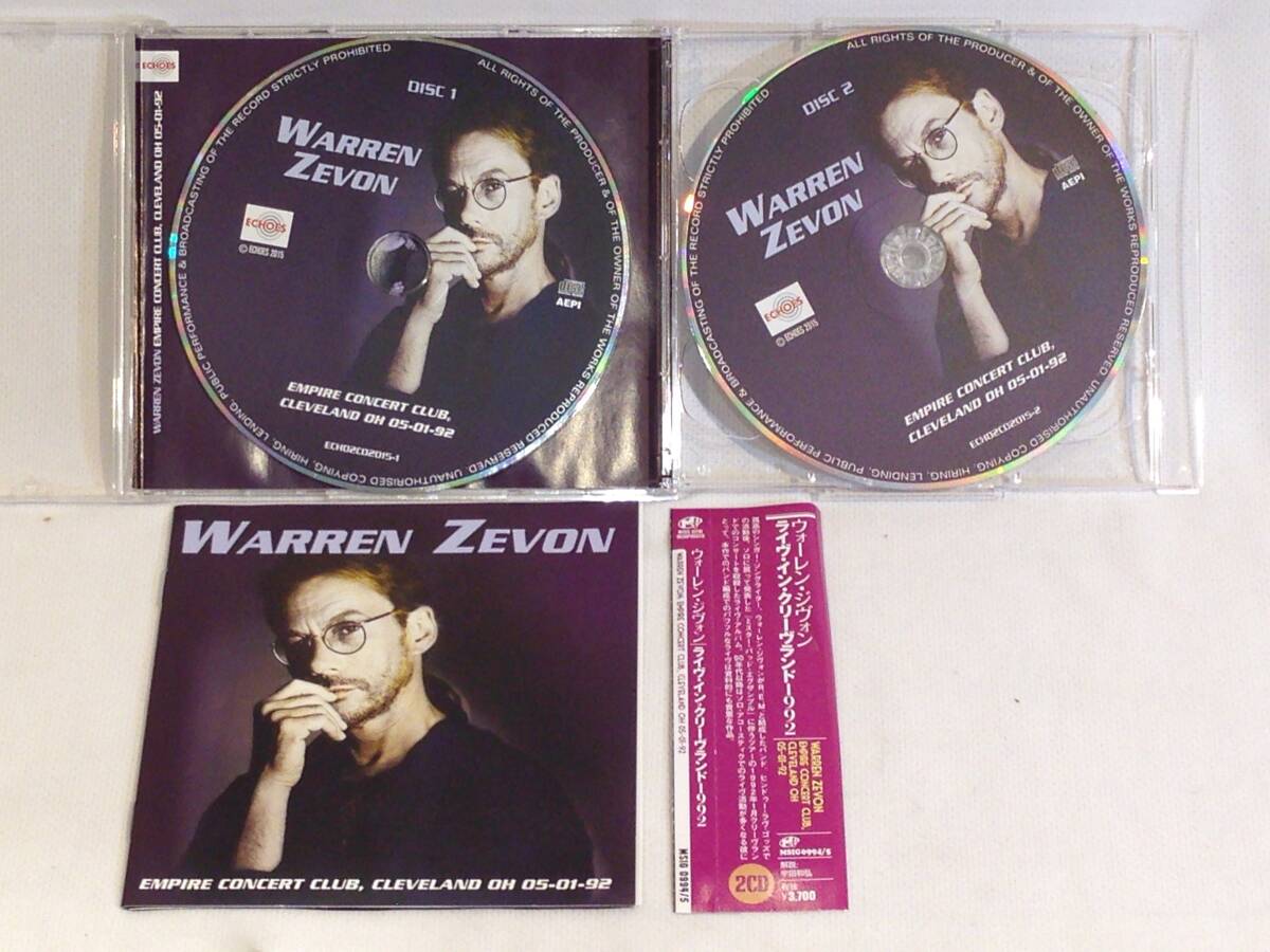 ◆450◆送料無料◆レア盤！ ウォーレン・ジヴォン 2CD / WARREN ZEVON / LIVE1992 / 洋楽 CD_画像3