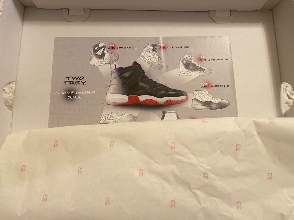 【1円スタート】 Nike Jordan Two Trey Red 28.5cm US 10.5 ナイキ エアジョーダン 新品 黒タグ プレ値 希少品 高騰品_画像3