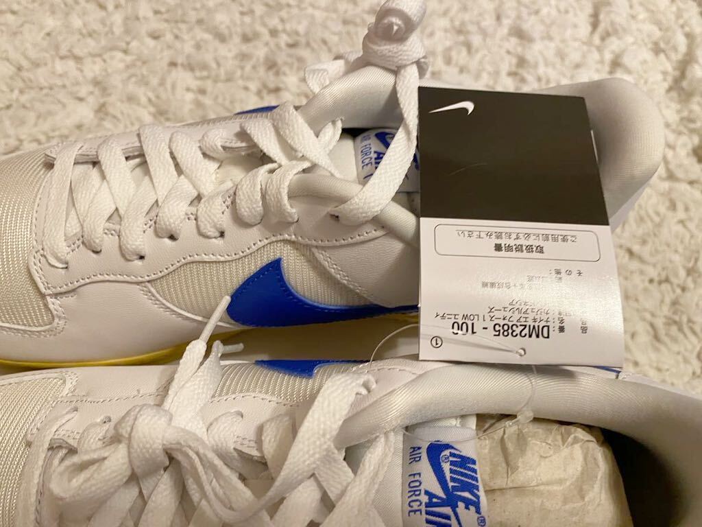 【1円スタート】 Nike Air Force 1 Low Unity White Blue 28.5cm US 10.5 エアフォース ユニティー ホワイト ブルー 新品 黒タグ _画像6