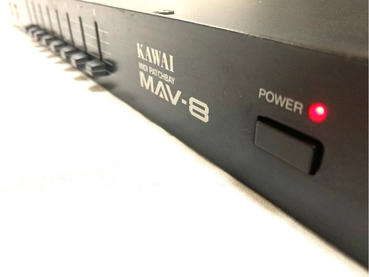 стандартный KAWAI Kawai MAV-8 MIDI PATCHBAY MIDI наборное поле подтверждение рабочего состояния OK оригинальный источник питания адаптор имеется немедленно есть управление A