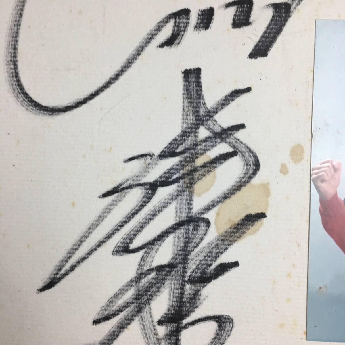 ut25/82 Hiroshima Toyo Carp .. stopper Tsu rice field . beautiful . hand autograph autograph square fancy cardboard active service era 0*