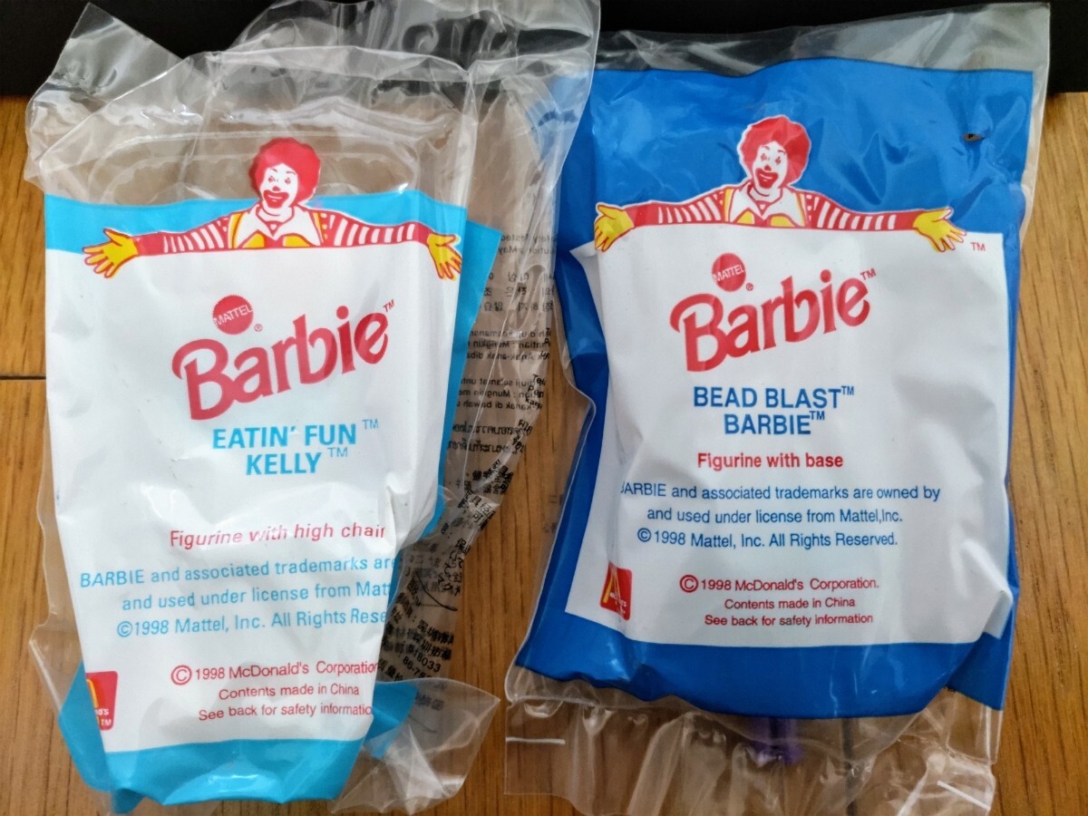  unopened McDonald's. happy set. toy Mac toy rare thing ( Barbie doll )4 body set 1998 year. Vintage thing 