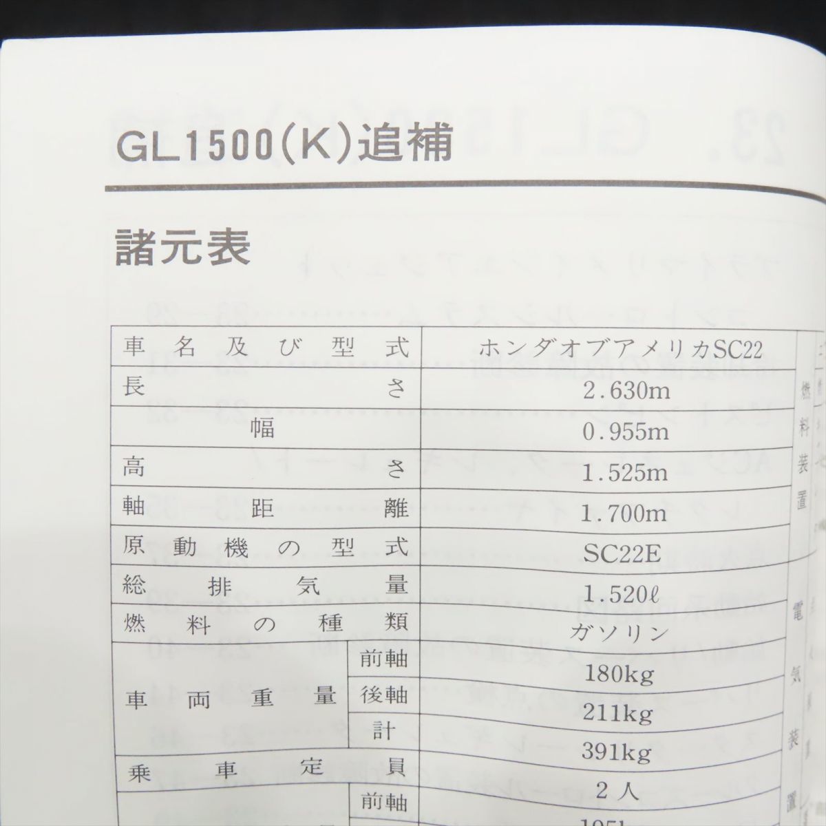 ◆送料無料◆ホンダ ゴールドウイング GL1500 SC22 サービスマニュアル 追補版【030】HDSM-F-783_画像2