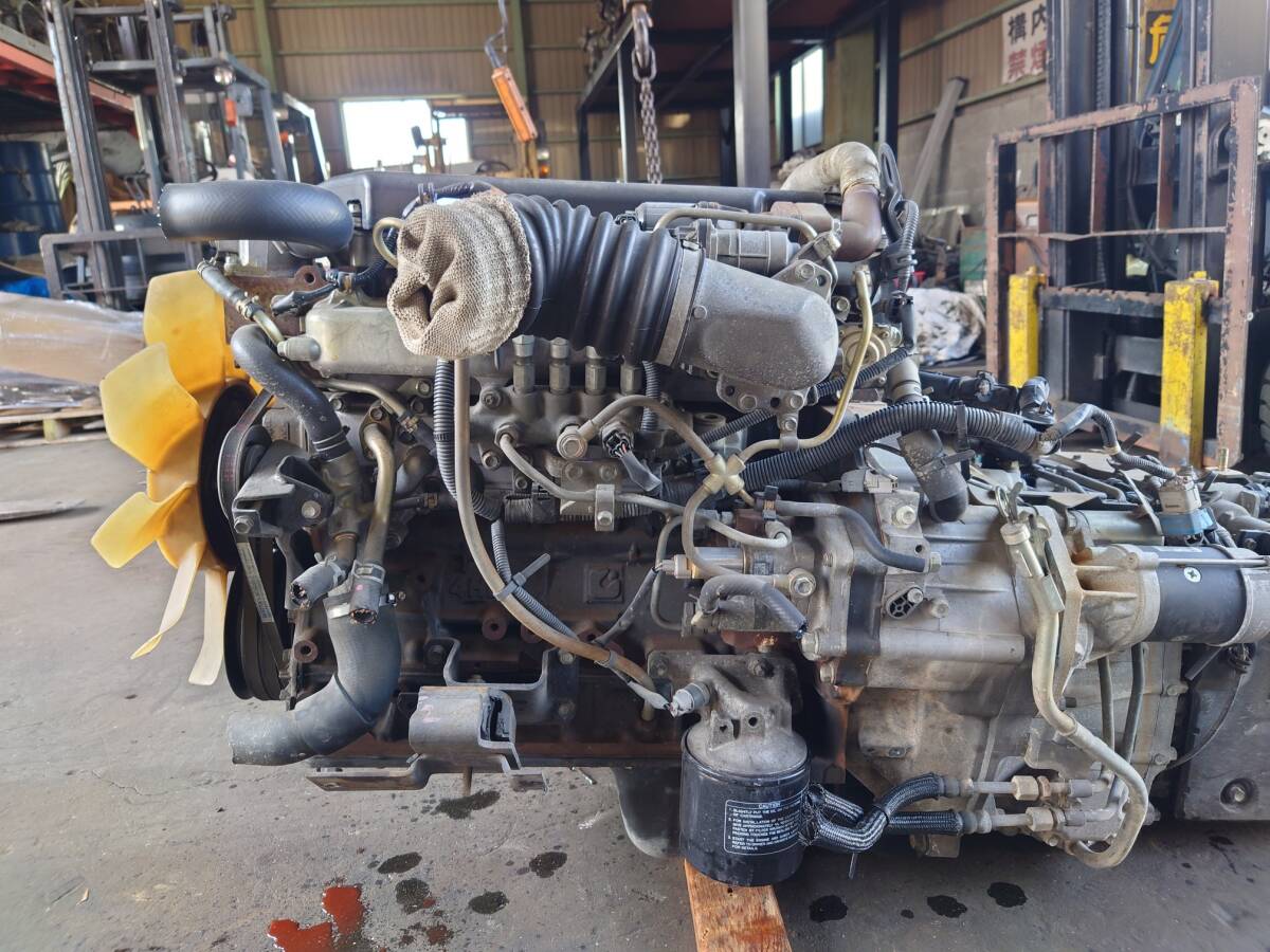 4HL1-1 двигатель Isuzu Elf эпоха Heisei 18 год 6 месяц PB-NKR81A максимальная мощность 96/3000kw/r.p.m двигатель 2024032602 7050281 ④