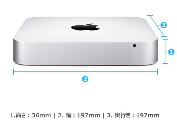 002/Mac Mini Late 2014 A1347/Core i5 2.5GHz/SSD256GB/8GB/Mac OS Catalina リカバリ済み　中古品_画像3