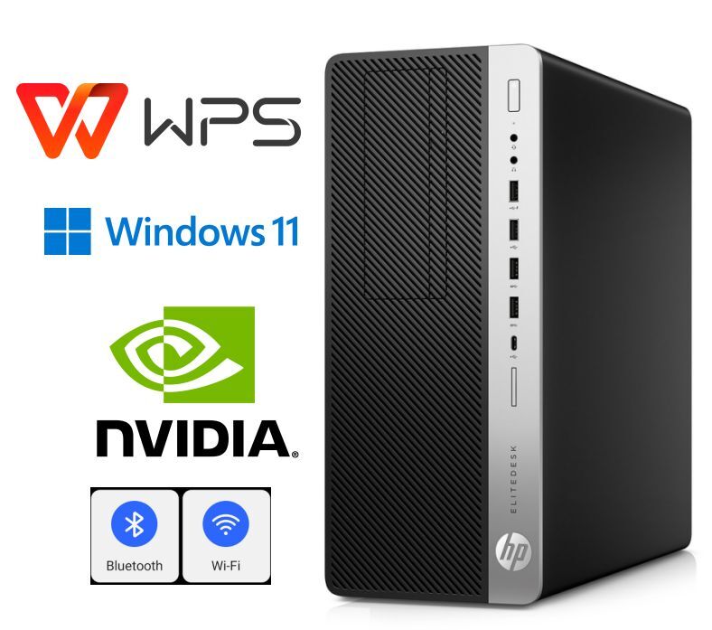 D449/HP 800G4TWR/CPU i5-8500/RAM 8GB/M.2 NVMe256GB+3.5HDD 500GB/WIN11Pro/Office WPS/Wi-Fi（無線LAN）+Bluetoothの画像1