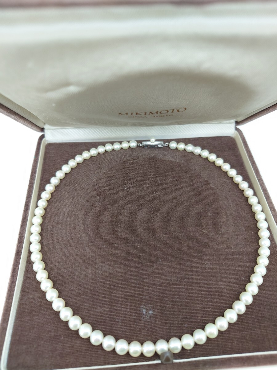 MIKIMOTO Mikimoto pearl necklace silver pearl necklace 