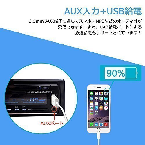 Ac-26 サイズ standard 1DIN FMラジオ AUX/USB/SD対応 カーオーディオ Bluetooth_画像5