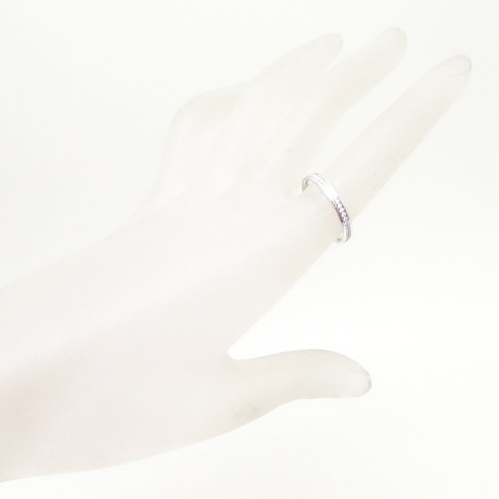 TIFFANY&Co. Tiffany me Toro ring ring full Eternity diamond 13 number K18WG white gold /291479[ used ]