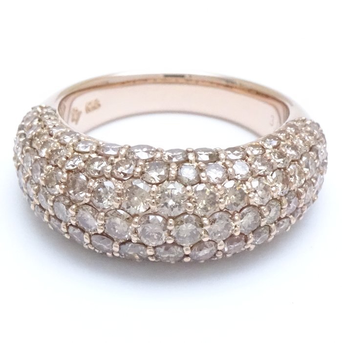 Ponte Vecchio Ponte Vecchio Brown diamond ring ring 14 number Brown diamond 3.10ct K18PG pink gold /291485[ used ]