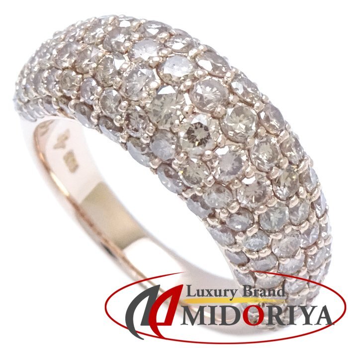 Ponte Vecchio Ponte Vecchio Brown diamond ring ring 14 number Brown diamond 3.10ct K18PG pink gold /291485[ used ]