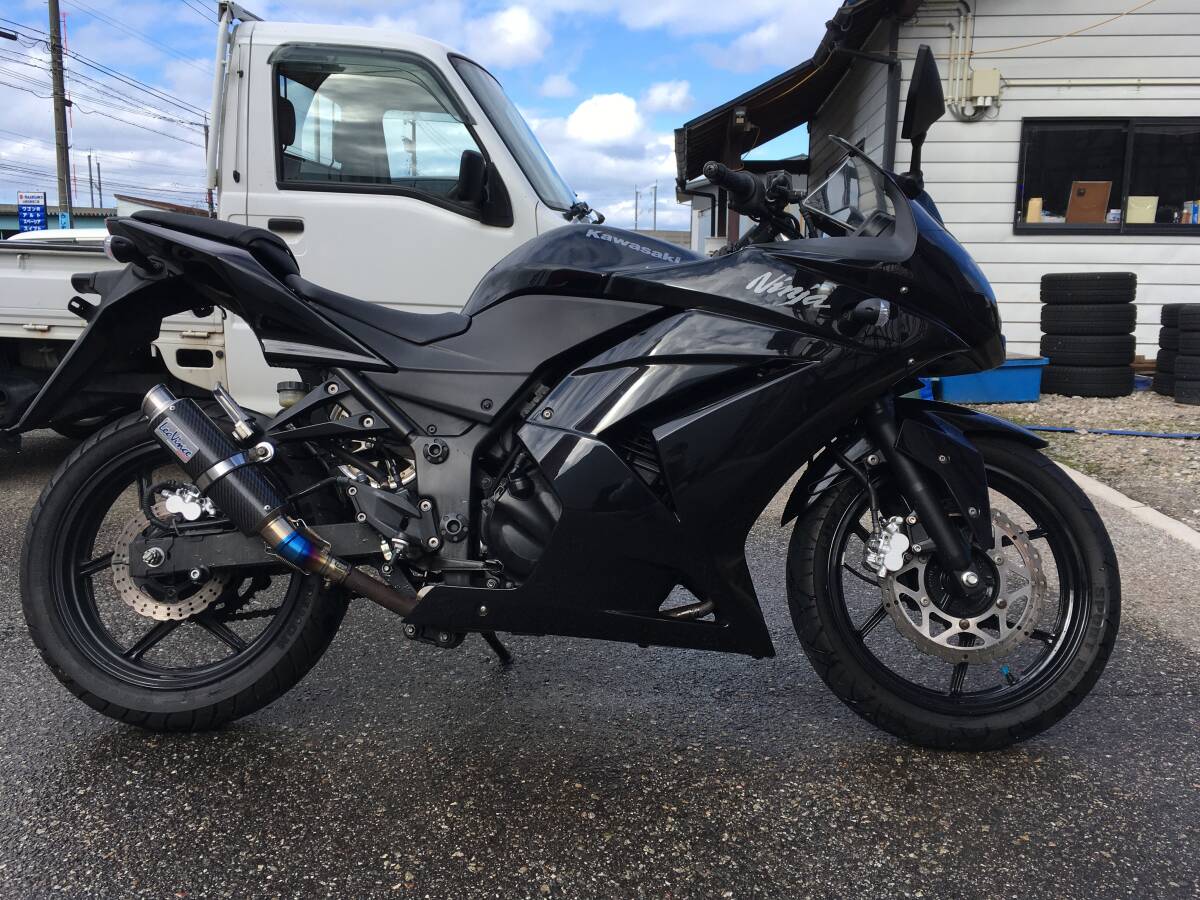 KAWASAKI カワサキ  NINJA ニンジャ 250R(EX250K) 250cc LeoVince(レオヴィンチ）マフラー ブラック 美車 売り切りの画像1