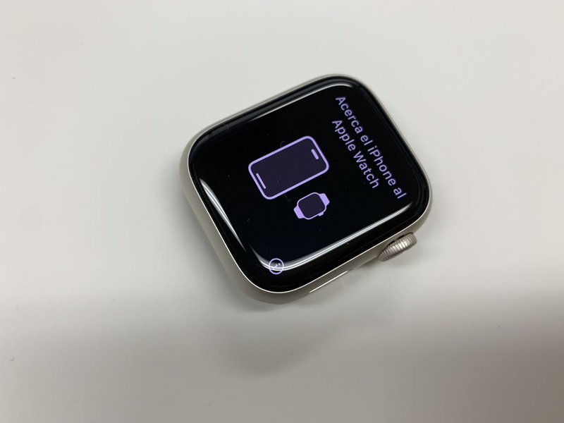 JH583 Apple Watch Series 7 41mm GPSモデル スターライト アルミ A2473_画像1