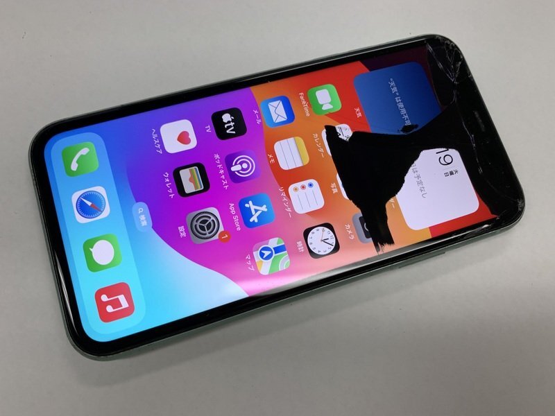 JI373 SIMフリー iPhone11 グリーン 128GB ジャンク ロックOFF