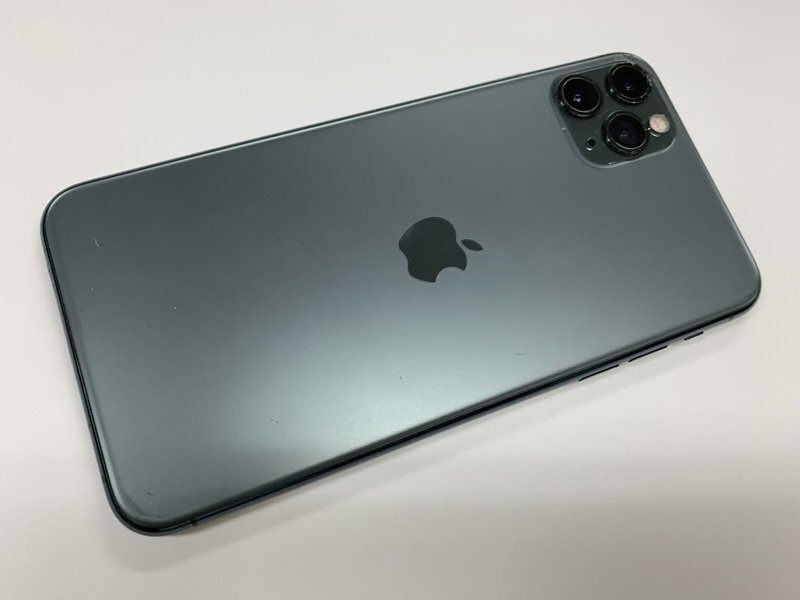 JI487 SIMフリー iPhone11ProMax ミッドナイトグリーン 256GB ジャンク ロックOFFの画像2