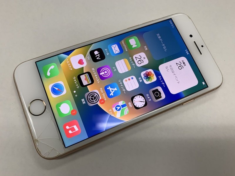 JI626 SIMフリー iPhone8 ゴールド 64GB ジャンク ロックOFF_画像1