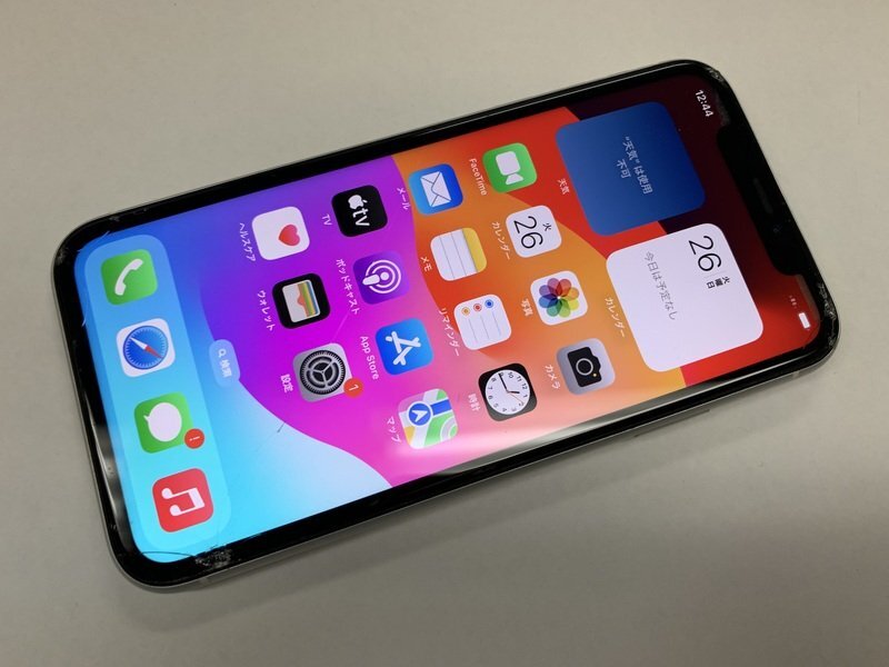 JI576 SIMフリー iPhoneXR ホワイト 128GB ジャンク ロックOFFの画像1