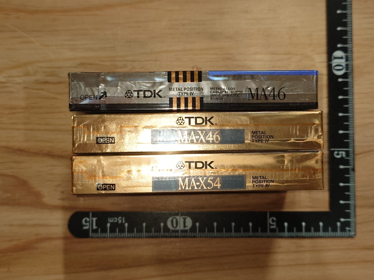 TDK cassette tape MA-X 46 54/MA 46/ unopened goods 3 pcs set 