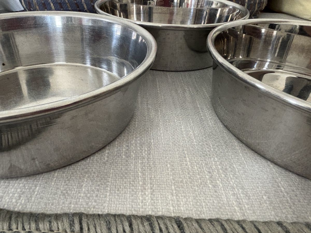 [ dog for beautiful goods ] made of stainless steel dog for large plate large 3. set hood bowl 