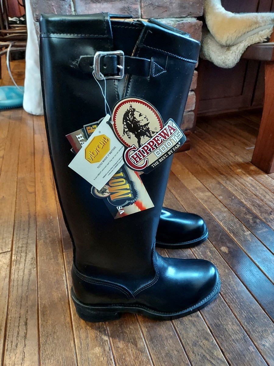 * rare Chippewa motorcycle boots unused beautiful goods US7.5EE Harley Police fan . free shipping 