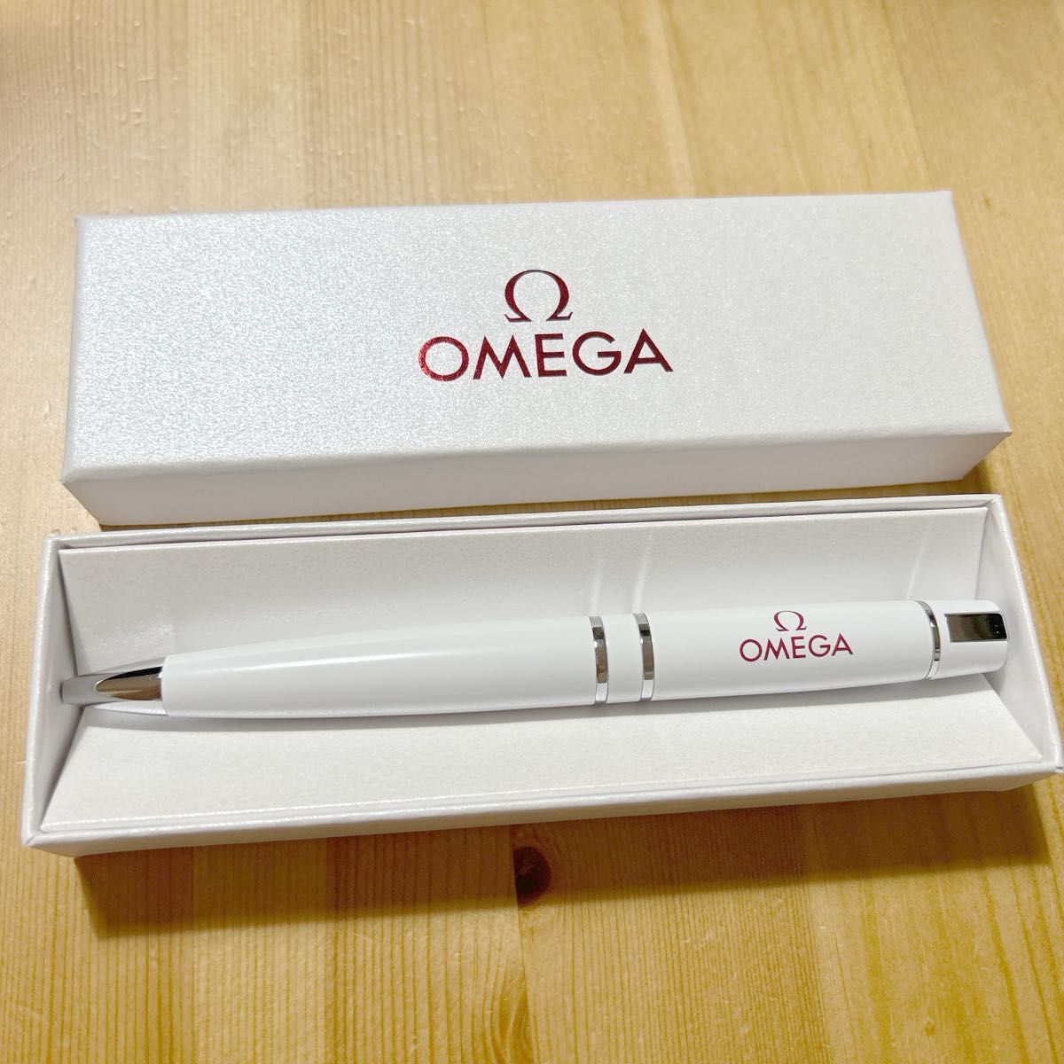 オメガ ボールペン ノベルティ OMEGA ホワイト非売品