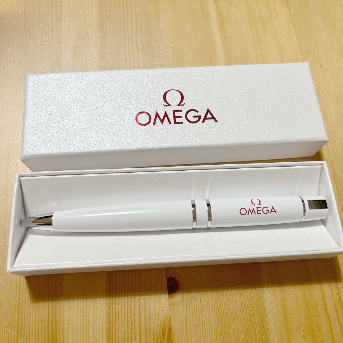 オメガ ボールペン ノベルティ OMEGA ホワイト非売品